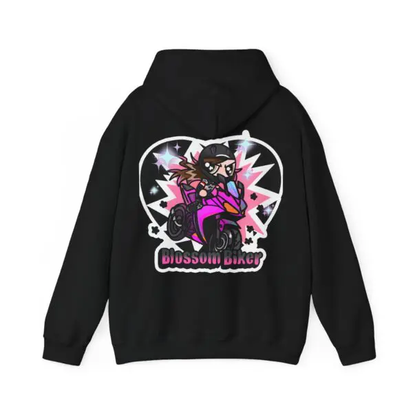 BlossomBiker Classic Hoodie (Back Design) - Image 10