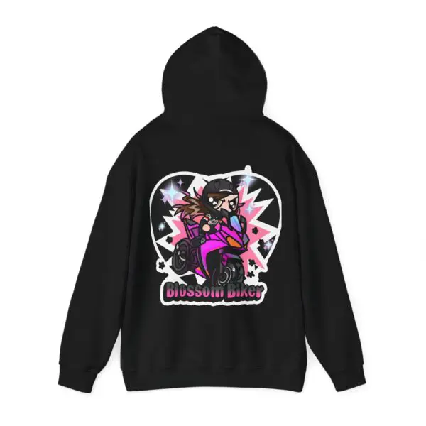 BlossomBiker Classic Hoodie (Back Design) - Image 11