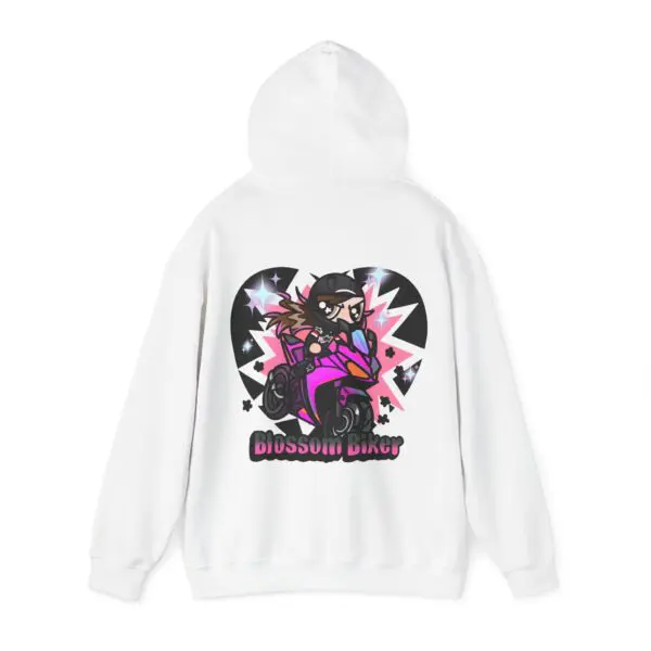 BlossomBiker Classic Hoodie (Back Design) - Image 7