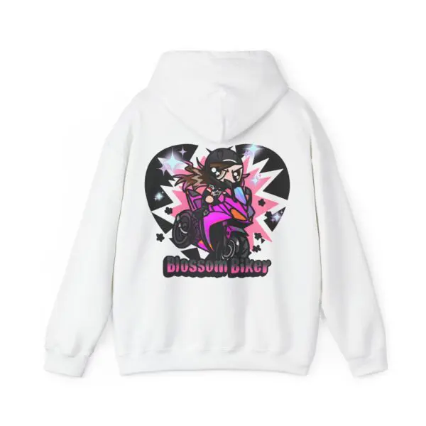 BlossomBiker Classic Hoodie (Back Design) - Image 6