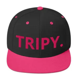 TRIPY Simple Snapback (Pink Text)